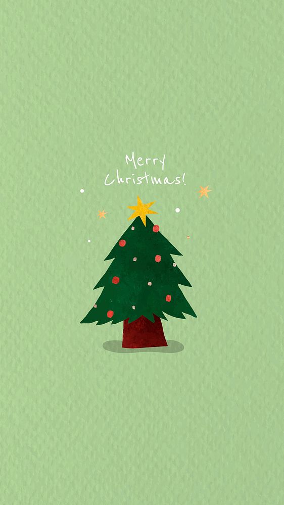 Christmas tree doodle background vector