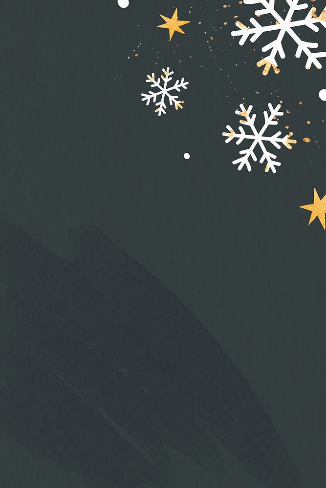 White snowflakes on black background vector