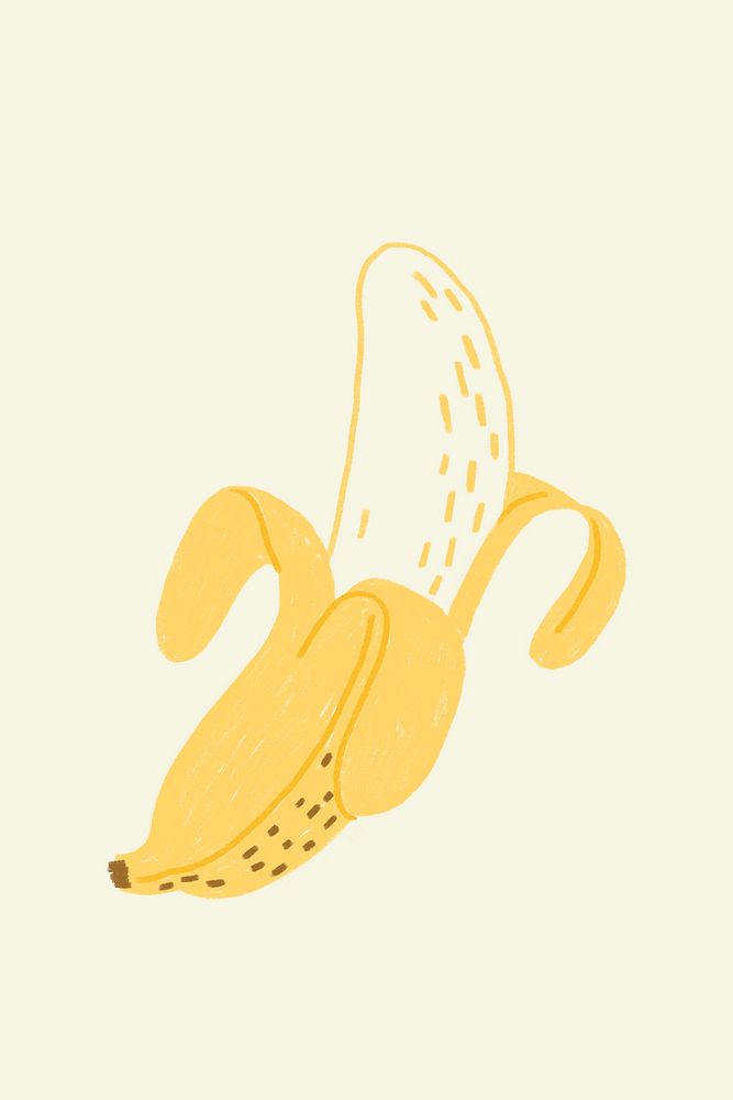 Hand drawn banana design resource mockup