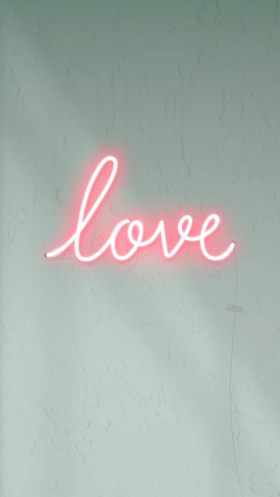 Neon love sign design resource vector