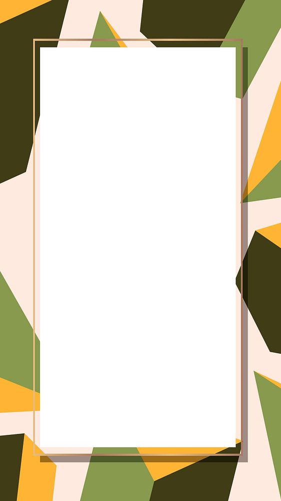Retro geometrical patterned mobile wallpaper vector