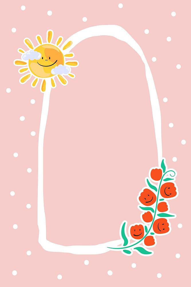Cute summer decorated frame vector