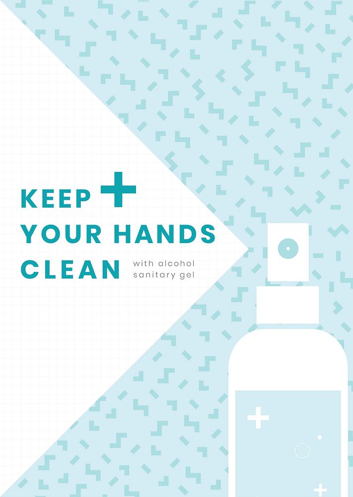 Keep your hands clean coronavirus awareness message vector