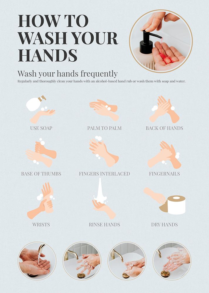 How to wash your hands coronavirus infographic vector