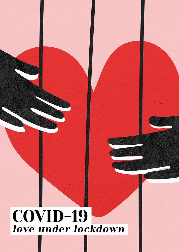 Covid-19 love under lockdown mockup