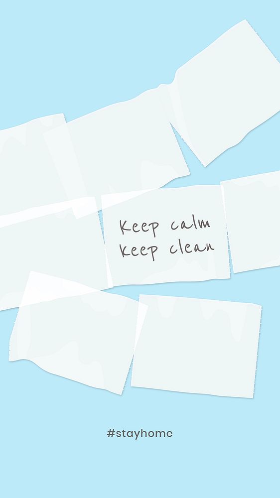 Keep calm and keep clean mobile wallpaper vector