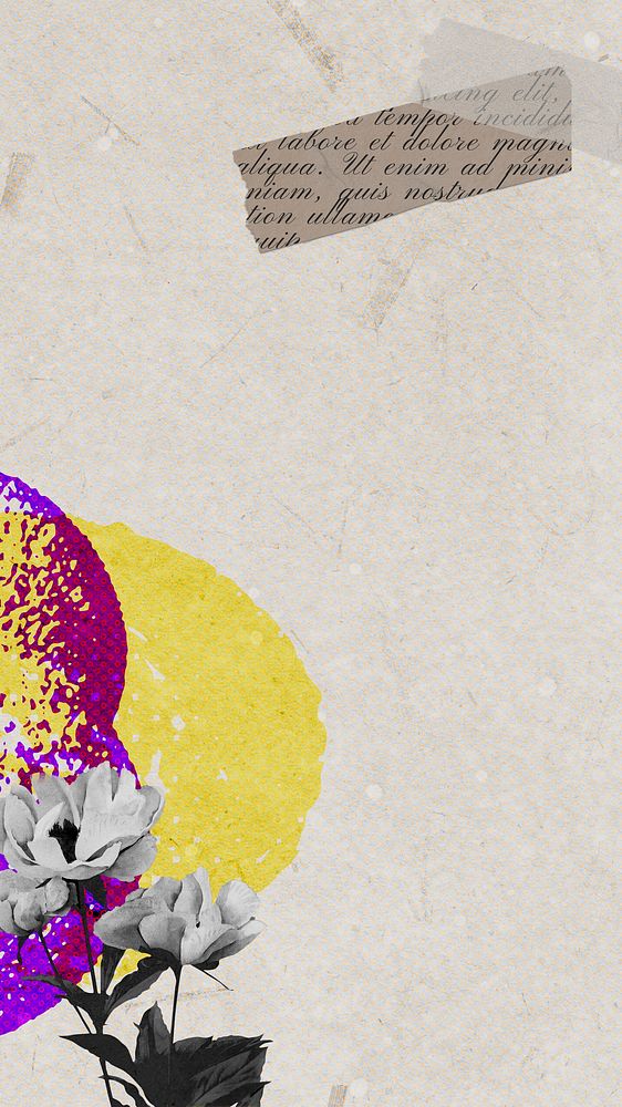 Floral and eige coronavirus background illustration