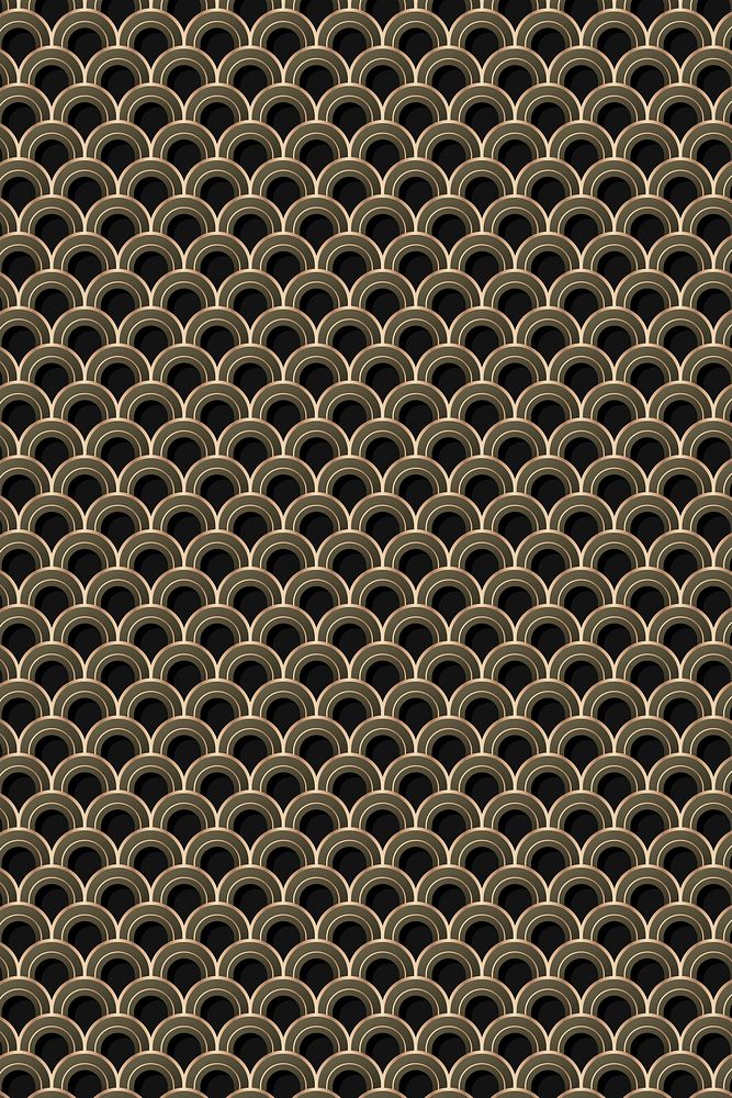 Golden Japanese patterned background design resource 