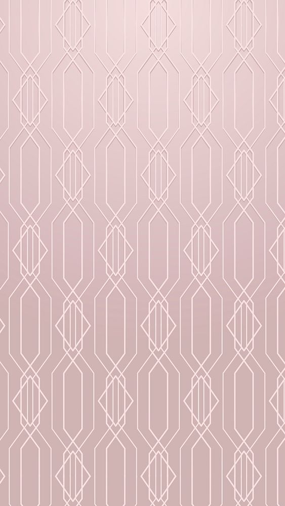 Geometric pattern on a rose gold background