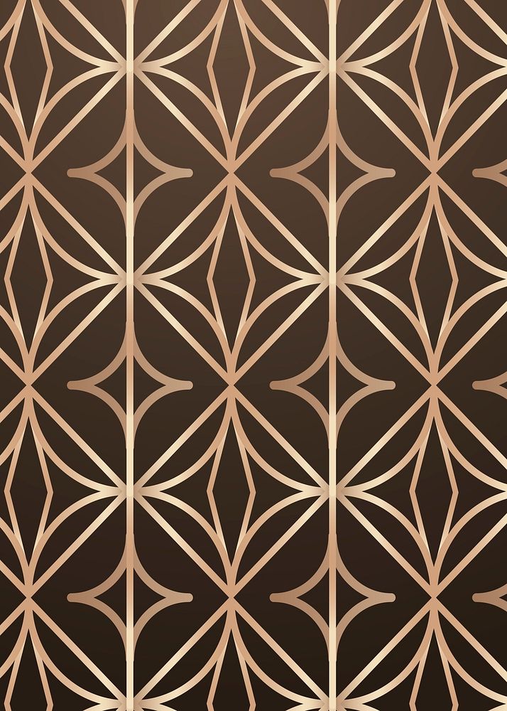 Golden round geometric patterned background design resource