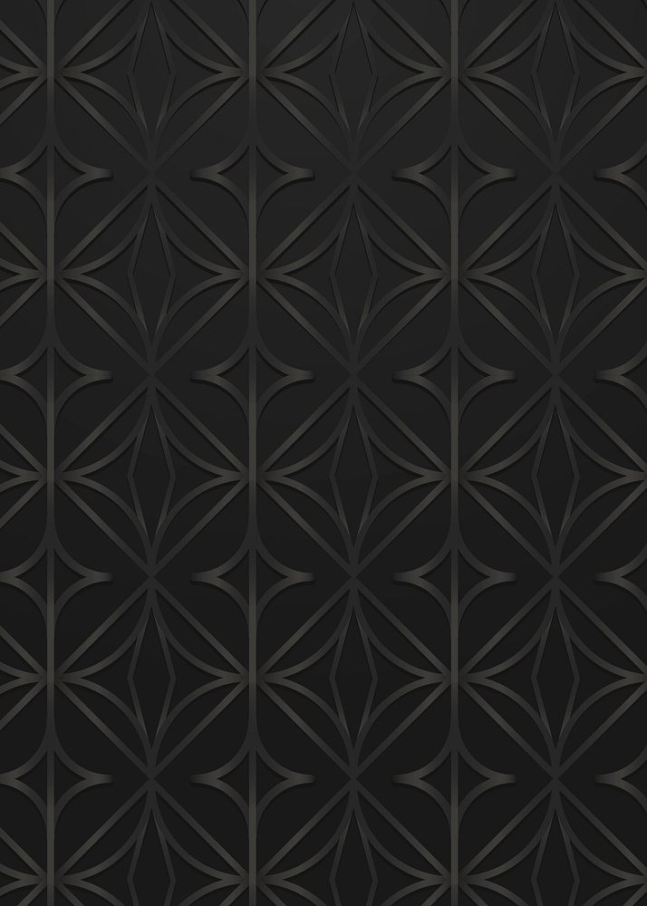 Black round geometric patterned background design resource