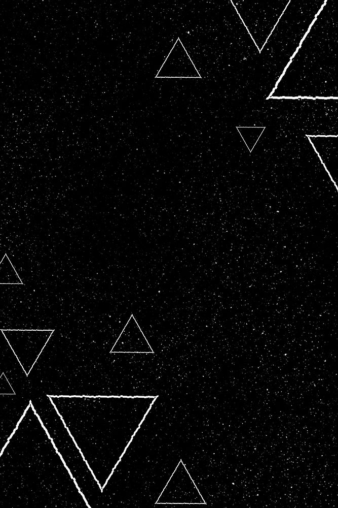 Abstract geometric triangles on a black background