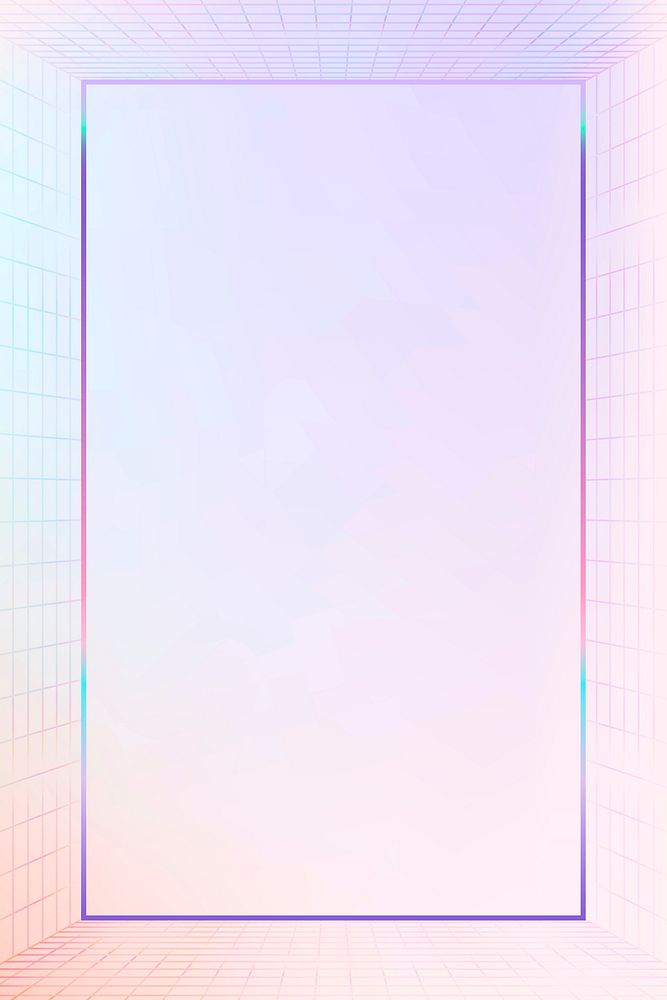 3D pastel vector grid patterned frame