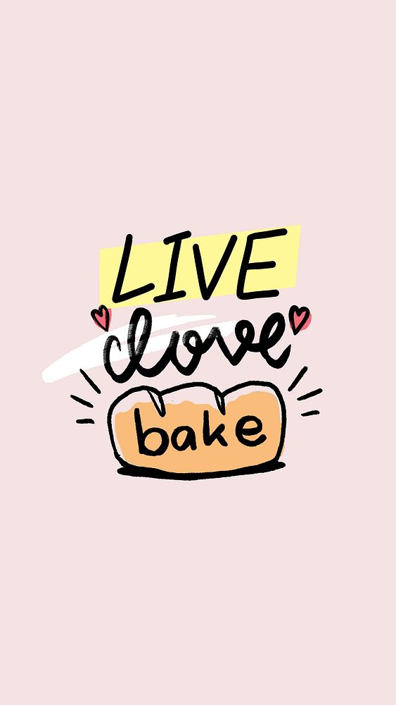Doodle Live love bake typography stylized font