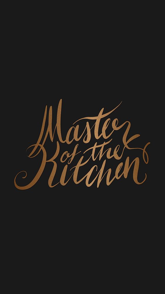 Text Master of the Kitchen retro typography