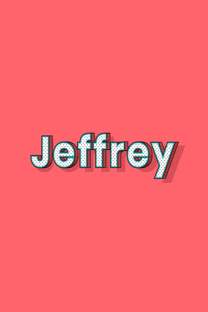 Jeffrey vector halftone word typography