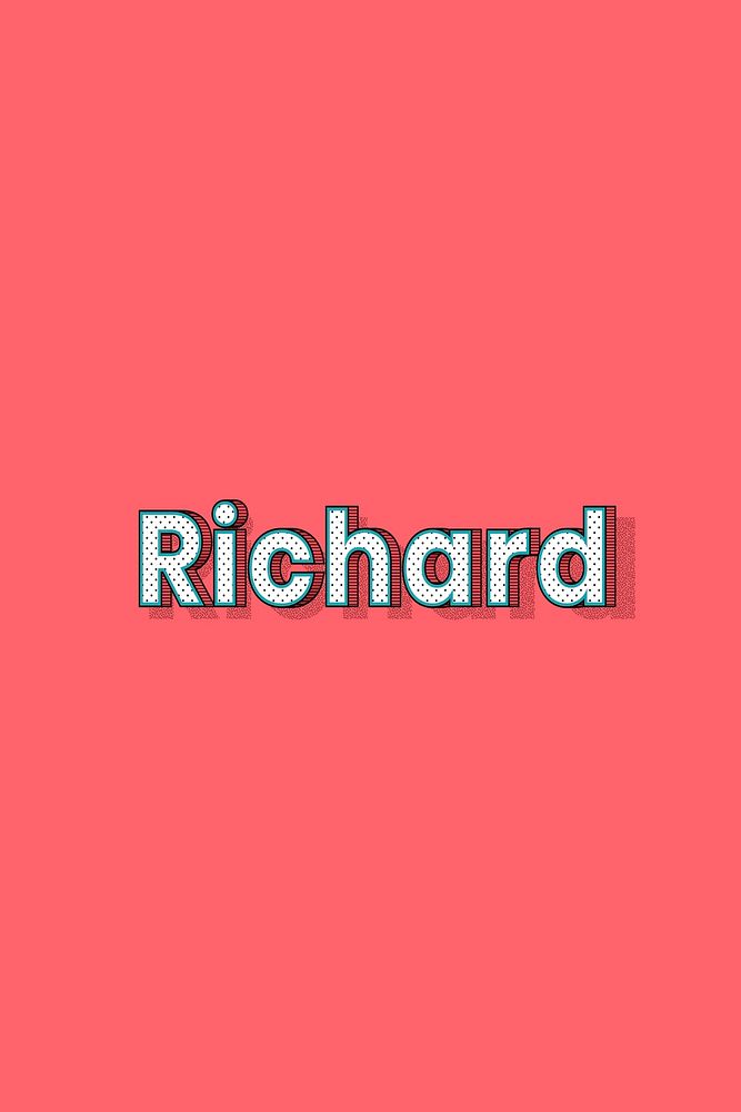 Richard vector halftone word typography