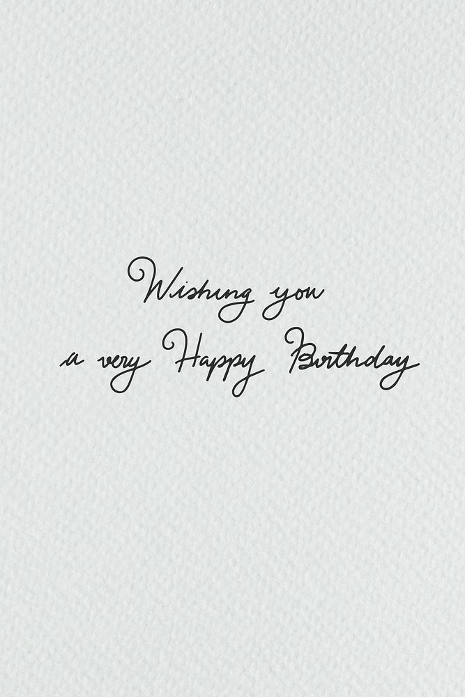 Happy birthday wish script font psd typography