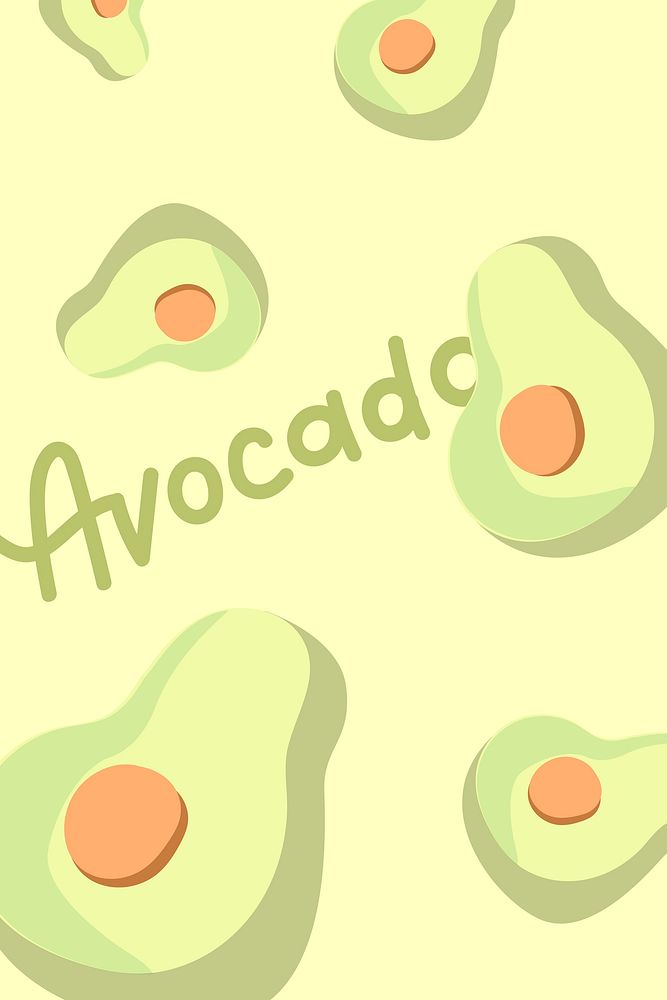 Half avocados background vector