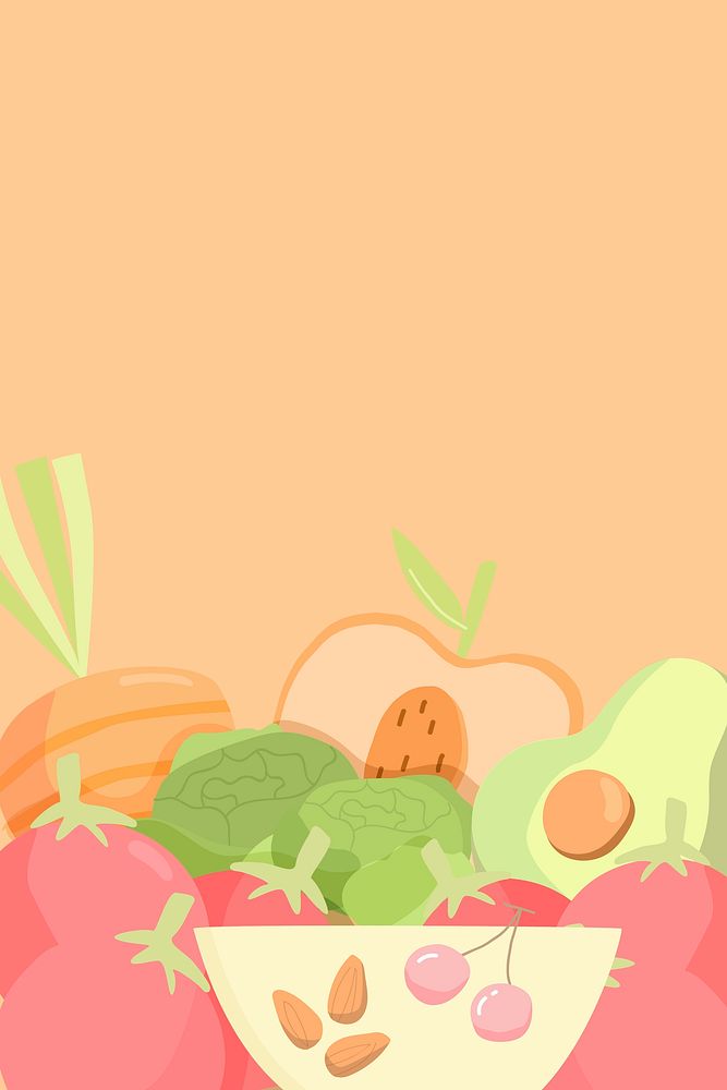 Hand drawn vegetables background vector