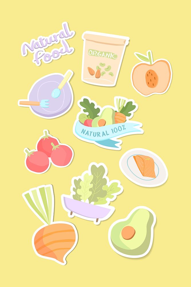 Natural food collection vector