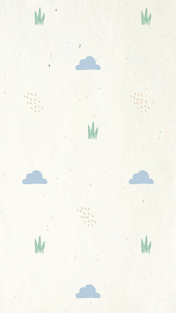 Blue cloud natural pattern on beige background illustration