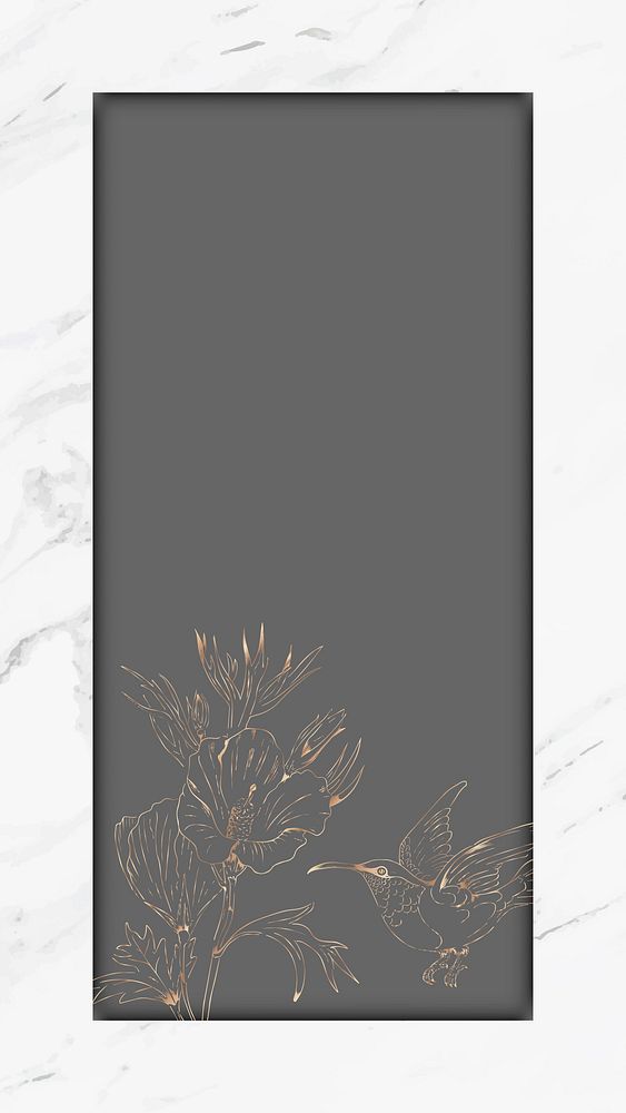 Floral frame mobile background vector