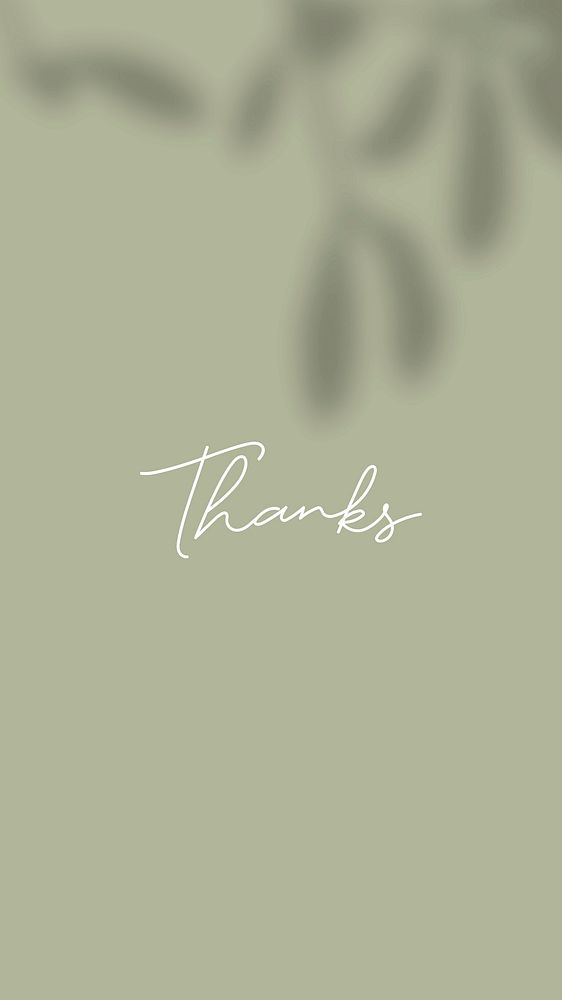 Thanks on a green background mobile wallpaper