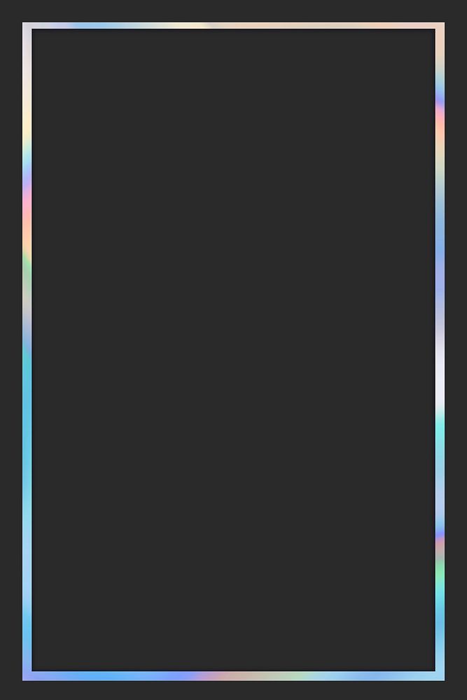 Holographic frame template vector