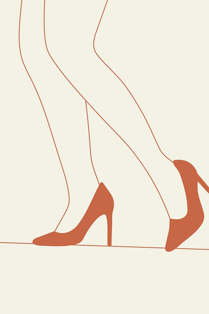 Woman legs in high heel shoes vector