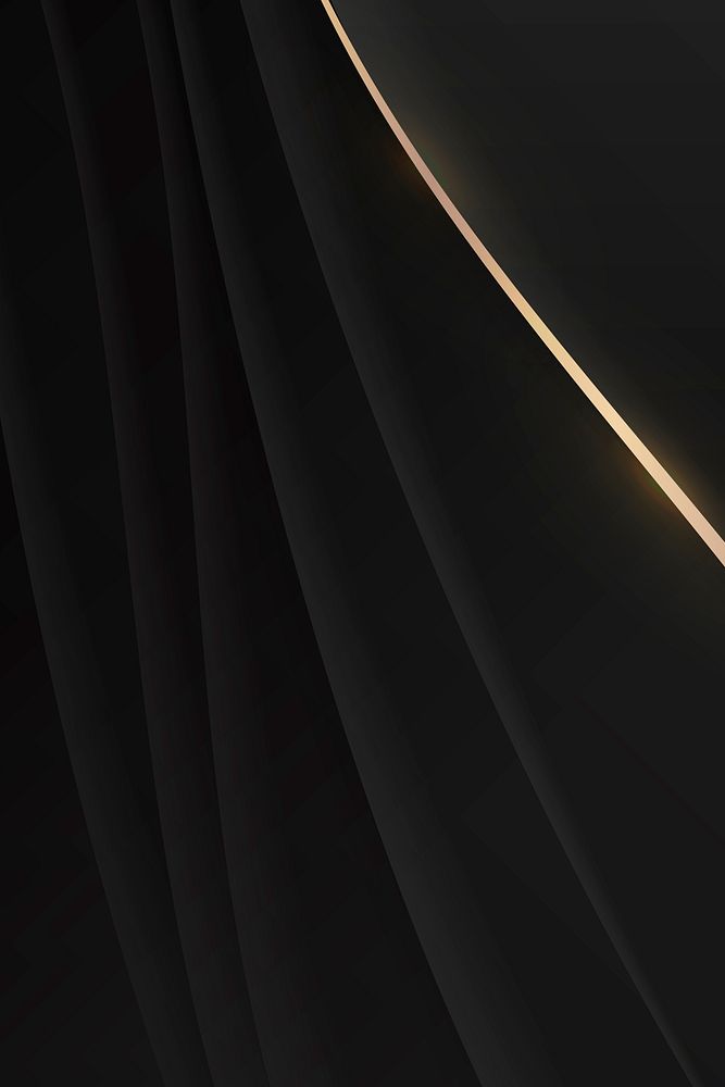 Black abstract wavy background vector