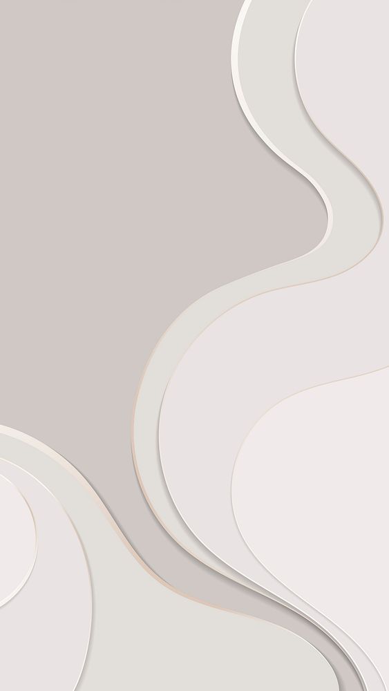 Abstract beige curve mobile phone wallpaper vector