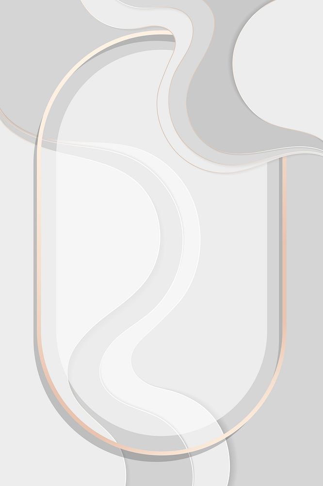 Oval frame on curve patterned background vector