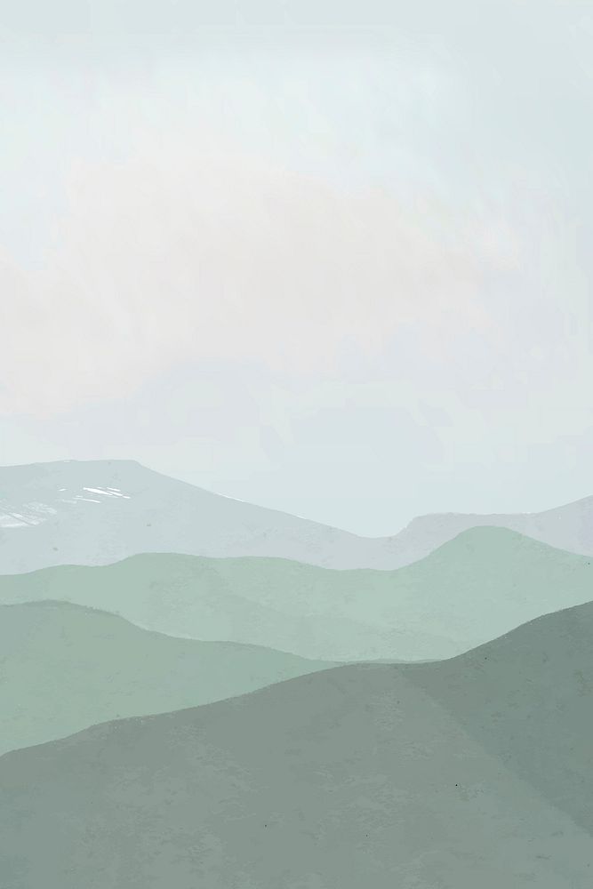 Background vector of green mountain range landscape illustration