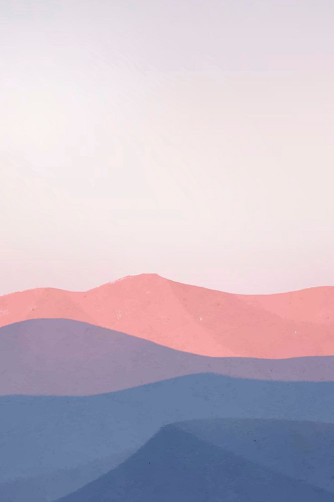 Landscape background of mountains vector during dawn illustration