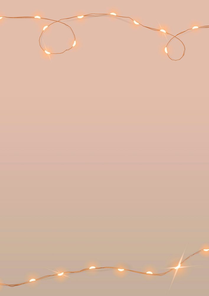 Festive pink background vector with glowing wired lights