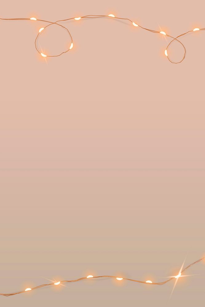 Festive pink background vector with glowing wired lights