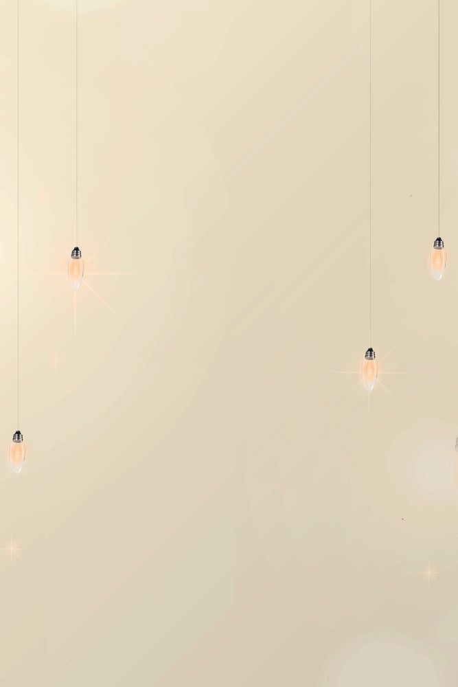 Abstract background in beige with hanging lights 