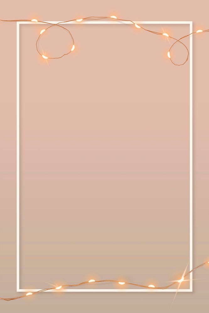 Wired lights vector border frame on pink background