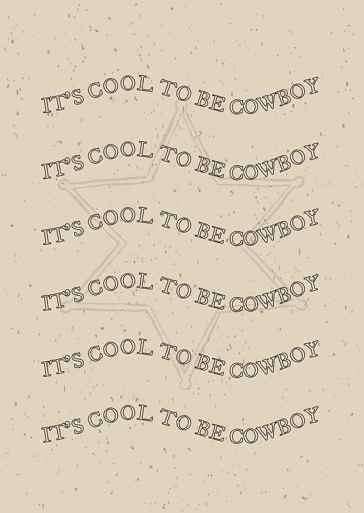 Wild west poster template psd with editable text, it&rsquo;s cool to be cowboy
