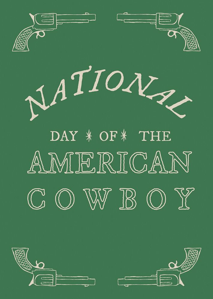 Wild west poster template psd with editable text, National Day of the Cowboy