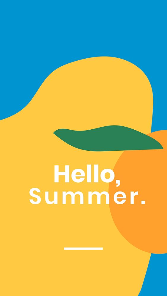 Abstract banner template vector with hello summer text