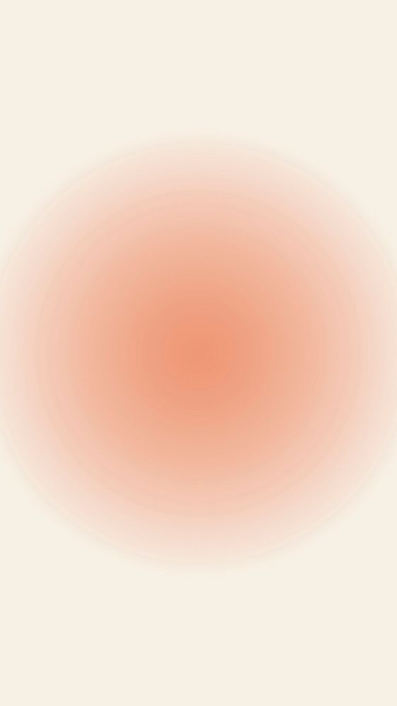 Blurry peach circle background in gradient vintage style