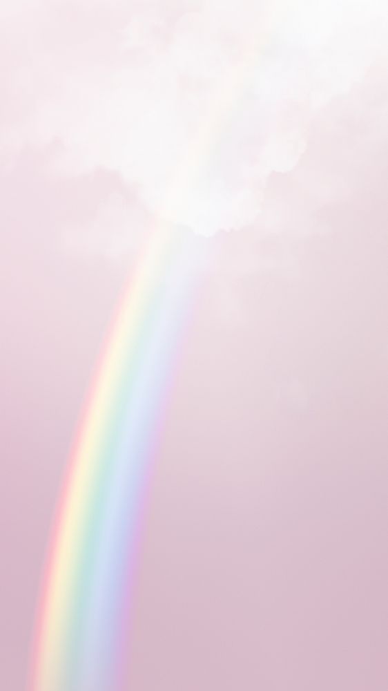 Pastel background psd with rainbow