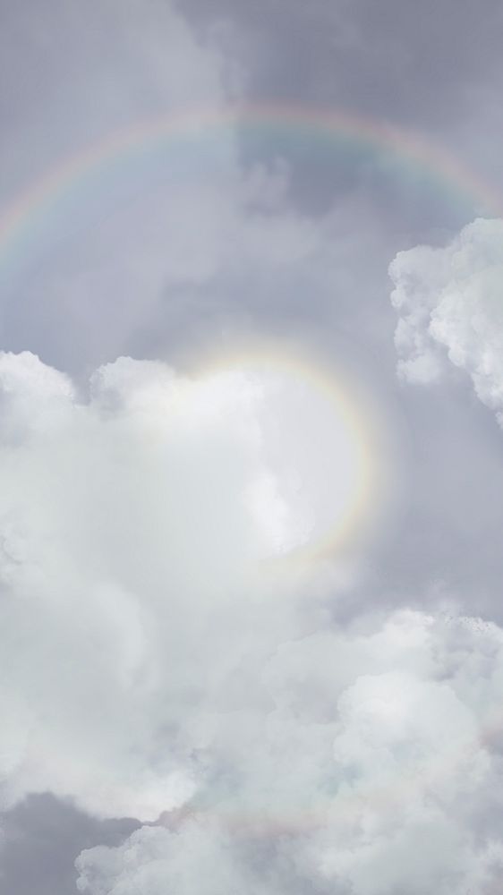 Sky background with sun halo