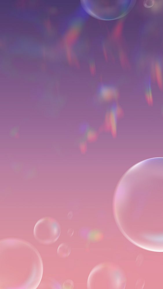 Aesthetic clear bubbles background for social media story
