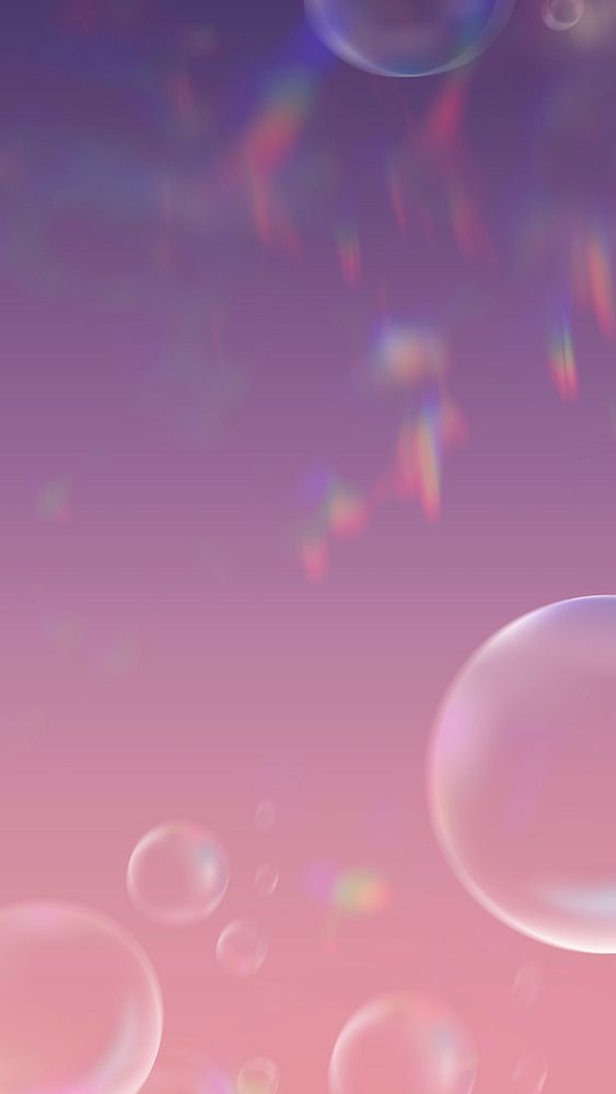 Clear bubbles psd aesthetic background