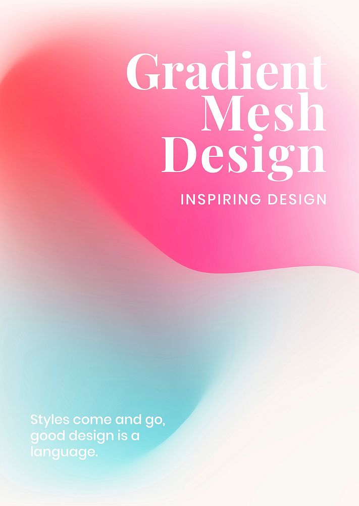 Gradient mesh template vector for poster