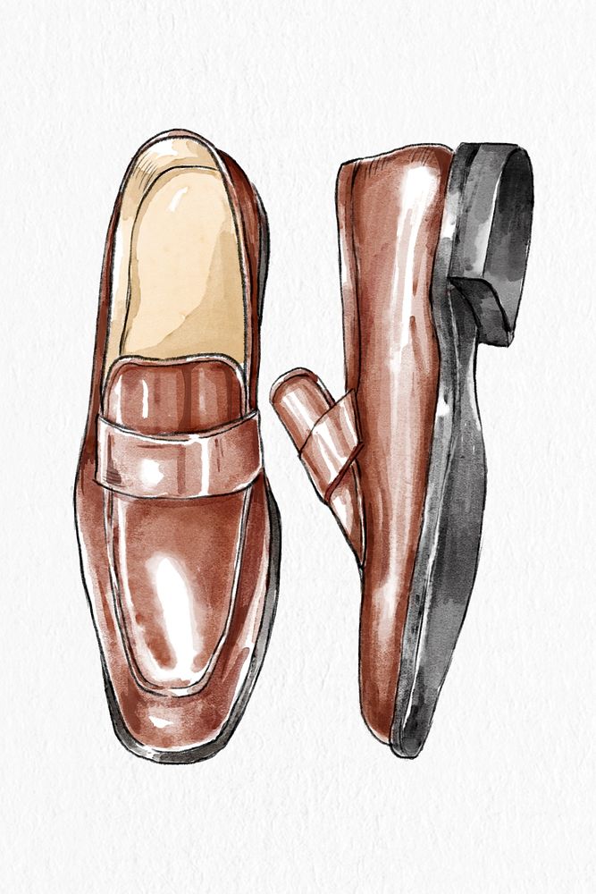 Men's dress shoes psd fashion illustration