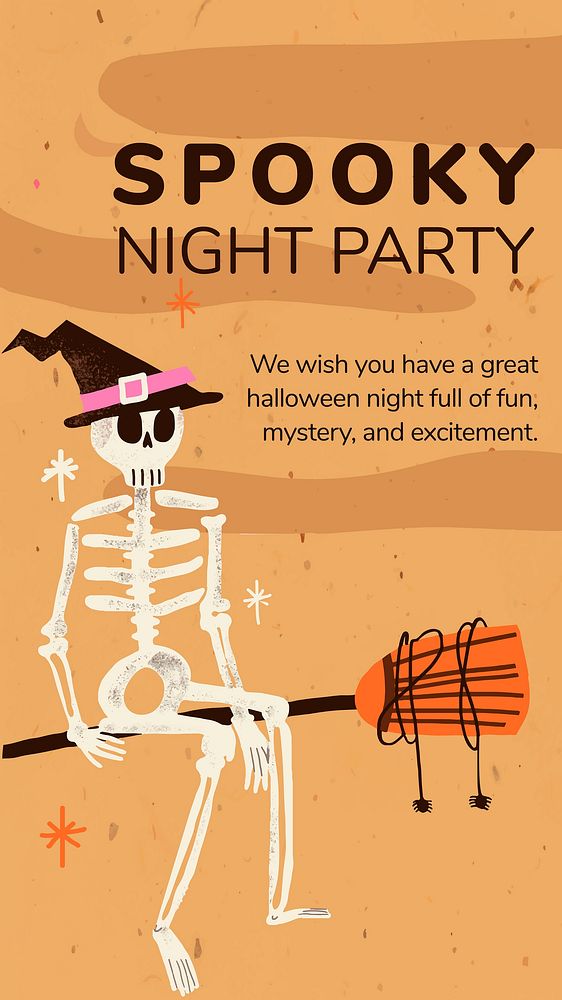 Halloween story template vector, for celebration event advertisement
